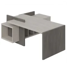 Стол руководителя WOOD&STONE СФ-531212, дрифтвуд/бетон чикаго темный, 2000х1798х840 мм