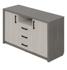 Тумба с фригобаром WOOD&STONE СФ-532101, дрифтвуд/бетон чикаго темный, 1577х547х907 мм