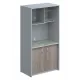 Миникухня с МДФ фасадами, металлик/дуб сонома