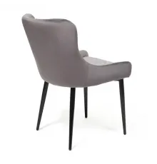 Стул ELI (mod. 8202) / 1 шт. в упаковке металл/ткань, 53x61,5x83 см, серый (G-062-40)/черный