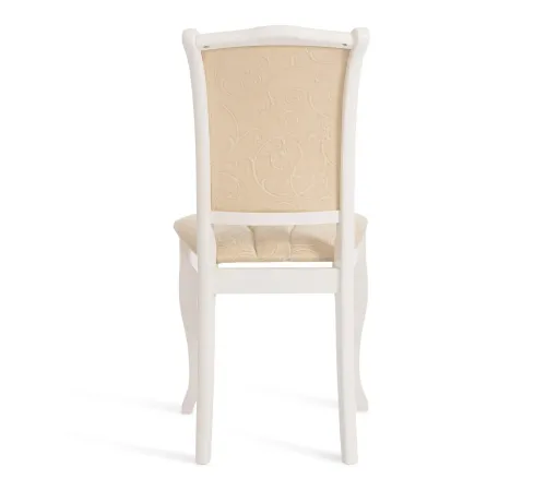 Стул Opera ( OP-SC ) / 1 шт. в упаковке дерево гевея, 45х53х97см, ivory white (слоновая кость 2-5), ткань бежевая (A168B)