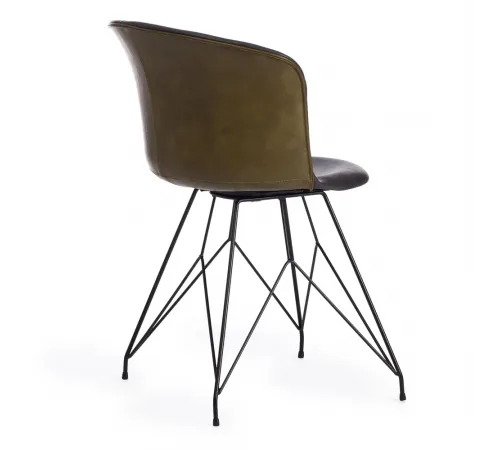 Стул KRANZ (mod. 9322М)/1 шт. в упаковке экокожа/пластик, 53х55х45х76,5, Grey (Cерый) 7/Olive (Оливковый) 19/черный