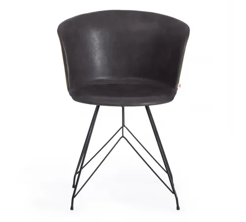 Стул KRANZ (mod. 9322М)/1 шт. в упаковке экокожа/пластик, 53х55х45х76,5, Grey (Cерый) 7/Olive (Оливковый) 19/черный