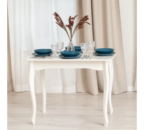 Стол CATERINA PROVENCE  бук, мдф, 100+30x70x75 см, Ivory white