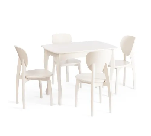 Стол CATERINA PROVENCE  бук, мдф, 100+30x70x75 см, Ivory white