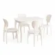 Стол CATERINA PROVENCE  бук, мдф, 100+30x70x75 см, Ivory white