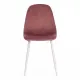 Стул BREEZE (mod. 4724) Велюр/металл, 44х53х87 см, Coral (коралловый) HLR44/белый (Комплект из 4 шт.)