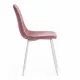 Стул BREEZE (mod. 4724) Велюр/металл, 44х53х87 см, Coral (коралловый) HLR44/белый (Комплект из 4 шт.)
