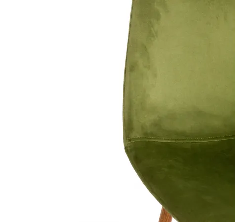 Стул BREEZE (mod. 4724) Велюр/металл, 44х53х87 см, Green (зеленый) HLR54/натуральный (Комплект из 4 шт.)