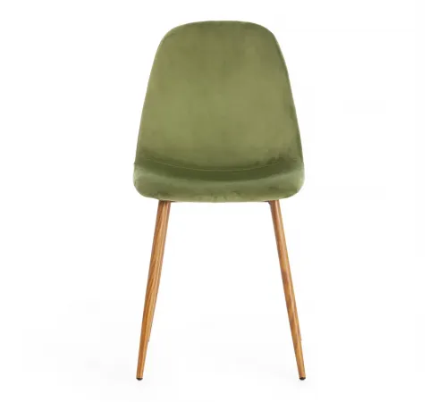 Стул BREEZE (mod. 4724) Велюр/металл, 44х53х87 см, Green (зеленый) HLR54/натуральный (Комплект из 4 шт.)