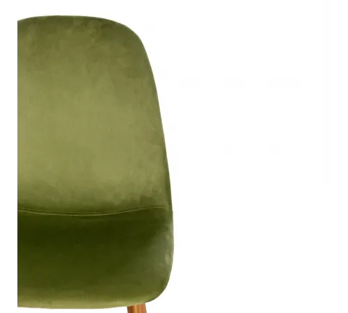 Стул BREEZE (mod. 4724) Велюр/металл, 44х53х87 см, Green (зеленый) HLR54/натуральный (Комплект из 4 шт.)