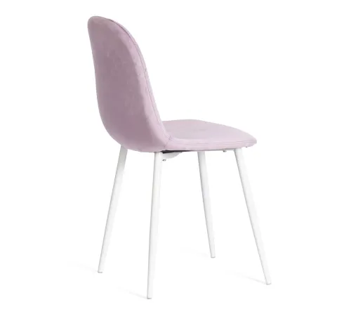 Стул BREEZE (mod. 4724) Велюр/металл, 44х53х87 см, Light lavander (светло-лавандовый) HLR26/белый (Комплект из 4 шт.)