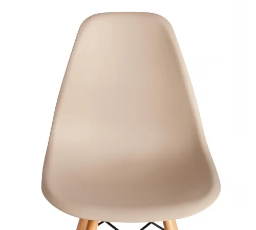 Стул CINDY (EAMES) (mod. 1801) дерево бук/металл/сиденье пластик, 45x51x82 см, Beige (Бежевый)  (Комплект из 4 шт.)
