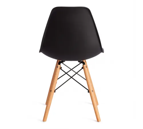 Стул CINDY (EAMES) (mod. 1801) дерево бук/металл/сиденье пластик, 45x51x82 см, Black (черный) (Комплект из 4 шт.)