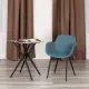 Кресло VALENTINO (mod. PC45-2) металл/экокожа/ткань, 55х58х81 см, Turquoise (бирюзовый)/Grey (серый)/чёрный (Комплект из 2 шт.)