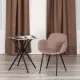 Кресло VALENTINO (mod. PC45-2) металл/экокожа/ткань, 55х58х81 см, Brown (коричневый)/чёрный (Комплект из 2 шт.)
