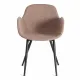 Кресло VALENTINO (mod. PC45-2) металл/экокожа/ткань, 55х58х81 см, Brown (коричневый)/чёрный (Комплект из 2 шт.)