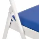Стул складной FOLDER (mod. 3022G) каркас: металл, сиденье/спинка: экокожа, 46.5х47.5х79 см, blue (синий)/white (белый) (Комплект из 6 шт.)
