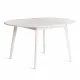 Стол обеденный SVELTO ЛДСП, опора-массив березы, 105х105 (140)х74.5 см, Белый/белый
