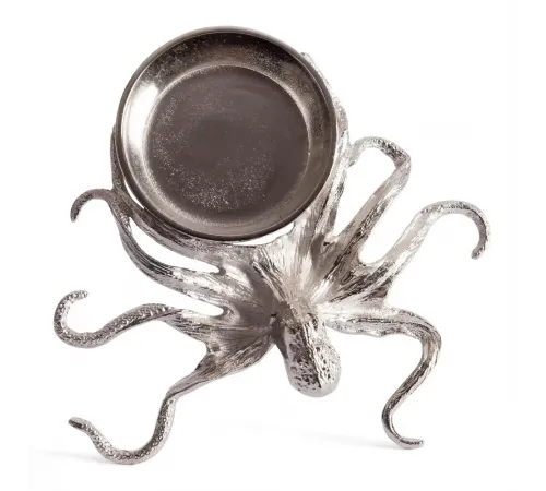 Монетница Secret De Maison OCTOPUS2 (mod. 9612) алюминиевый сплав, 30,5x31x6,5 см, никель/nickel