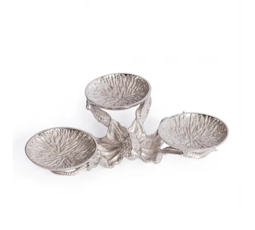 Монетница Secret De Maison OCTOPUS3 (mod. 9613) алюминиевый сплав, 35x26,5x9 см, никель/nickel