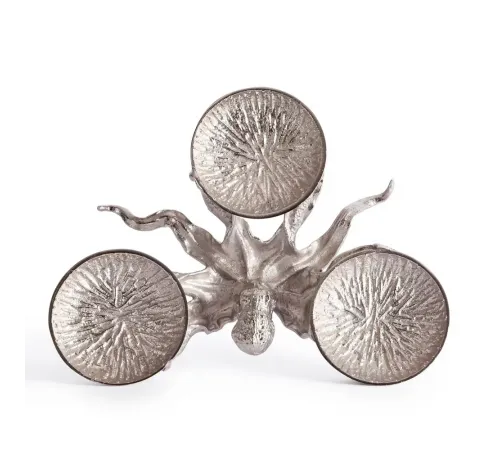 Монетница Secret De Maison OCTOPUS3 (mod. 9613) алюминиевый сплав, 35x26,5x9 см, никель/nickel