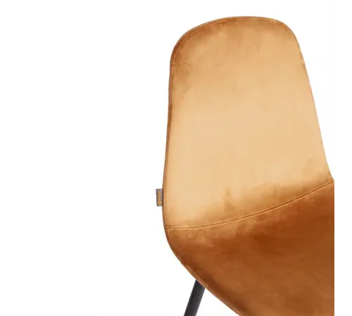 Стул BREEZE (mod. JSC-58) Велюр/металл, 44х53х86 см, brown (коричневый) HLR12/черный (Комплект из 4 шт.)