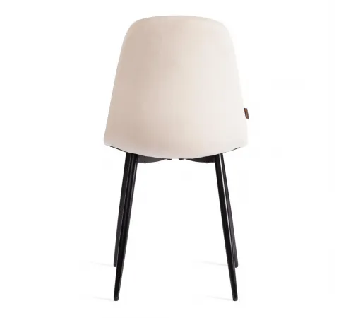 Стул BREEZE (mod. JSC-58) Велюр/металл, 44х53х86 см, beige (бежевый) HLR2/черный  (Комплект из 4 шт.)