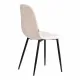 Стул BREEZE (mod. JSC-58) Велюр/металл, 44х53х86 см, beige (бежевый) HLR2/черный  (Комплект из 4 шт.)