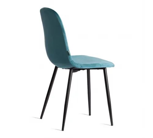 Стул BREEZE (mod. JSC-58) Велюр/металл, 44х53х86 см, light blue (светло-синий) HLR60/черный  (Комплект из 4 шт.)