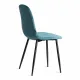 Стул BREEZE (mod. JSC-58) Велюр/металл, 44х53х86 см, light blue (светло-синий) HLR60/черный  (Комплект из 4 шт.)