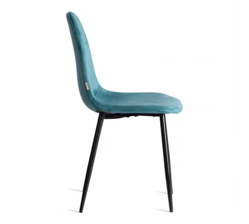 Стул BREEZE (mod. JSC-58) Велюр/металл, 44х53х86 см, light blue (светло-синий) HLR60/черный  (Комплект из 4 шт.)