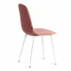 Стул BREEZE (mod. JSC-58) Велюр/металл, 44х53х86 см, Coral (коралловый) HLR44/белый (Комплект из 4 шт.)