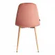 Стул BREEZE (mod. JSC-58) Велюр/металл, 44х53х86 см, Coral (коралловый) HLR44/натуральный (Комплект из 4 шт.)
