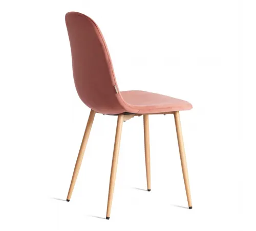 Стул BREEZE (mod. JSC-58) Велюр/металл, 44х53х86 см, Coral (коралловый) HLR44/натуральный (Комплект из 4 шт.)