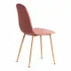 Стул BREEZE (mod. JSC-58) Велюр/металл, 44х53х86 см, Coral (коралловый) HLR44/натуральный (Комплект из 4 шт.)
