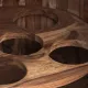 Бар Бомбей -1769   палисандр, 76,5хD45см, Natural tinted (натуральный тонированный)