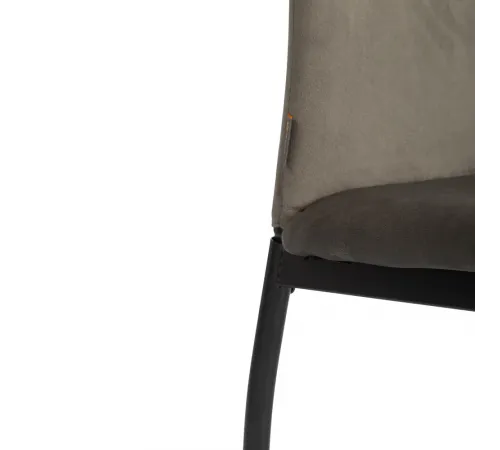 Стул CAPRI (mod. BC565-DC) металл, флок, 43 х 53 х 92 см, Dark grey (темно-серый) HLR24 / черный (Комплект из 6 шт.)