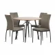 Стул CAPRI (mod. BC565-DC) металл, флок, 43 х 53 х 92 см, Dark grey (темно-серый) HLR24 / черный (Комплект из 6 шт.)