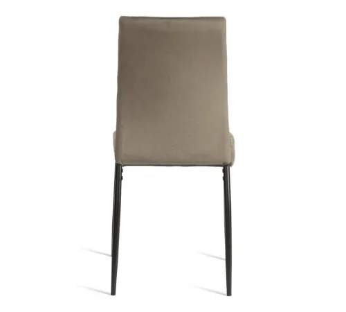 Стул CAPRI (mod. BC565-DC) металл, флок, 43 х 53 х 92 см, Dark grey (темно-серый) HLR24 / черный (Комплект из 6 шт.)