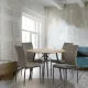 Стул CAPRI (mod. BC565-DC) металл, флок, 43 х 53 х 92 см, Dark grey (темно-серый) HLR24 / черный (Комплект из 6 шт.)