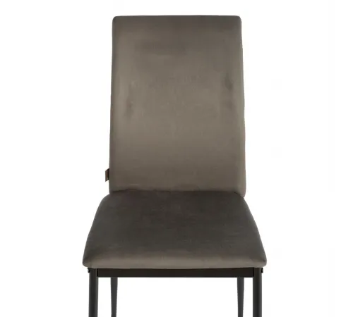 Стул CAPRI (mod. BC565-DC) металл, флок, 43 х 53 х 92 см, Dark grey (темно-серый) HLR24 / черный (Комплект из 6 шт.)