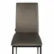 Стул CAPRI (mod. BC565-DC) металл, флок, 43 х 53 х 92 см, Dark grey (темно-серый) HLR24 / черный (Комплект из 6 шт.)