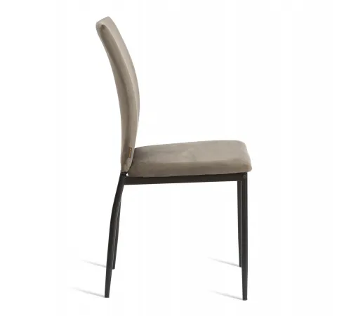 Стул CAPRI (mod. BC565-DC) металл, флок, 43 х 53 х 92 см, Dark grey (темно-серый) HLR24 / черный (Комплект из 6 шт.)