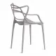Стул Cat Chair (mod. 028) пластик, 53x59x82,5 см, темно-серый (Dark grey NX-GR-20) (Комплект из 2 шт.)