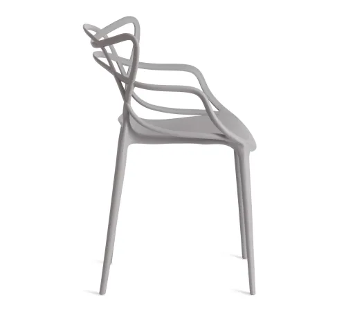 Стул Cat Chair (mod. 028) пластик, 53x59x82,5 см, темно-серый (Dark grey NX-GR-20) (Комплект из 2 шт.)
