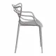 Стул Cat Chair (mod. 028) пластик, 53x59x82,5 см, темно-серый (Dark grey NX-GR-20) (Комплект из 2 шт.)