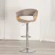 Барный стул VIMTA (mod.4021S) металл/дерево/ткань, 60х51х91,5-112,5 см, выс. сид. 61,5-82,5 см, бежевый/натур./хром, Aimcasa 5