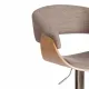 Барный стул VIMTA (mod.4021S) металл/дерево/ткань, 60х51х91,5-112,5 см, выс. сид. 61,5-82,5 см, бежевый/натур./хром, Aimcasa 5
