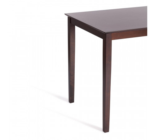 Обеденный комплект Хадсон (стол, 4 стула)/Hudson Dining Set дерево гевея/мдф, стол: 110х70х75см/стул: 44х42х89см, cappuccino (темный орех), ткань кор.-зол. (1